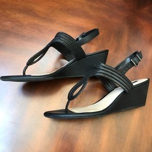 Alex Marie Black Wedges 11M